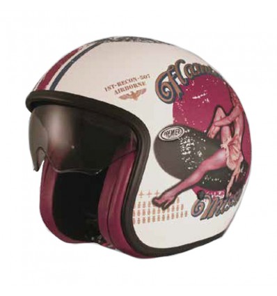 Casco Premier Jet Vintage grafica Pin Up U8 BM