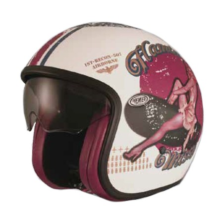 Casco Premier Jet Vintage grafica Pin Up U8 BM