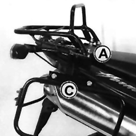 Portapacchi nero Hepco & Becker Rear Rack per Honda CB 600F Hornet 03-06