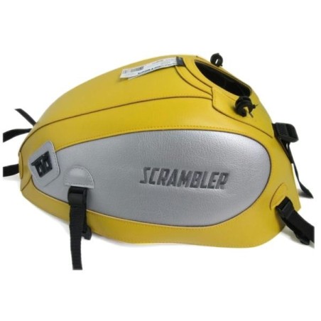 Copriserbatoio Bagster per Ducati Scrambler 800 in similpelle giallo oro e argento