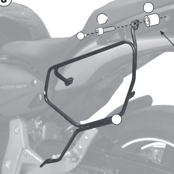 Telaietti laterali Givi TE1107 per borse morbide su Honda CB600