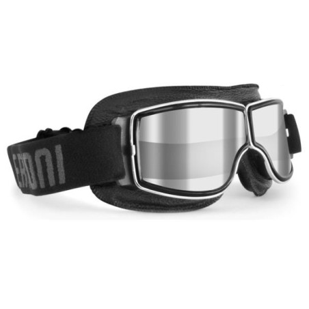 Occhiali da moto Bertoni AF188 Antifog con elastico neri