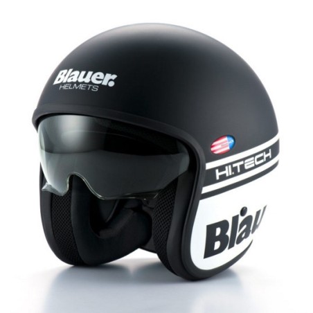 Casco Blauer Pilot 1.1 con visierino a scomparsa nero opaco