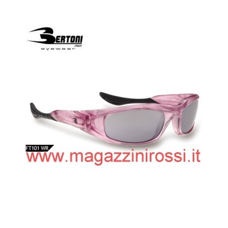 Occhiali da moto Bertoni FT101WR  rosa ghiaccio