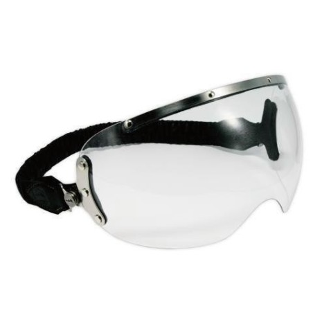 Visiera aeronautica con elastico versione Goggle trasparente