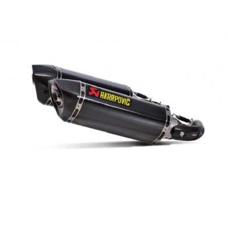 Coppia di marmitte Akrapovic Slip On Carbonio omologate per Ducati Monster 696/795/796/1100/1100S