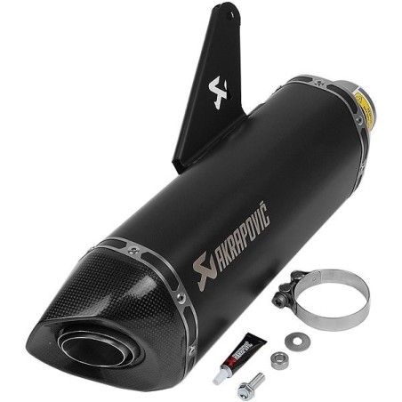 Marmitta Akrapovic Slip On nera omologata per Ducati Monster 821 14-16