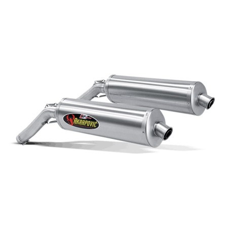 Coppia di marmitte Akrapovic Slip On Titanio omologate per Kawasaki KLV1000 04-06