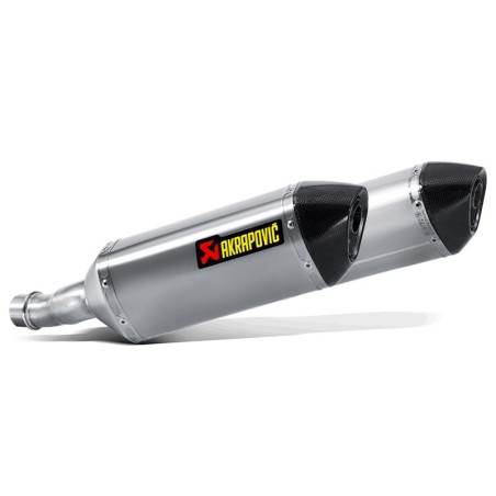 Coppia di marmitte Akrapovic Slip On Titanio omologate per Kawasaki Z1000 14-16