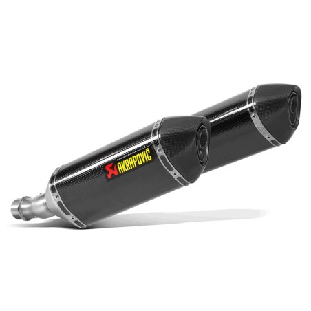 Coppia di marmitte Akrapovic Slip On Carbonio omologate per Kawasaki Z1000 14-16