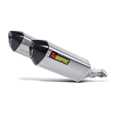 Coppia di marmitte Akrapovic Slip On Titanio omologate per Kawasaki Z1000 e Z1000SX 10-13