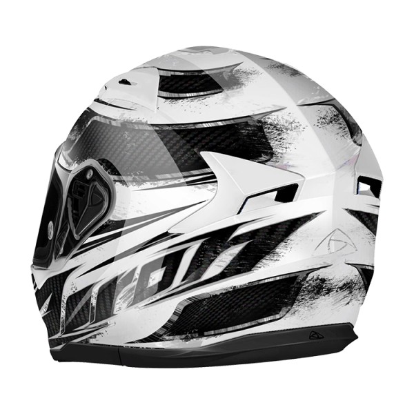 CASCO AIROH FULL FACE T 600 KNIFE WHITE GLOSS BIANCO LUCIDO