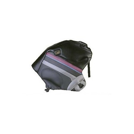 Copriserbatoio Bagster per Yamaha XTZ 750 Super Tenere in similpelle nero, antracite e acciaio 92-97