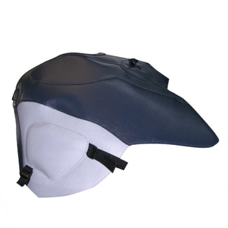 Copriserbatoio Bagster per Aprilia Caponord 1000 01-06 in similpelle grigio chiaro e antracite