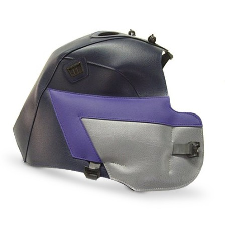 Copriserbatoio Bagster per Honda XRV 750 Africa Twin 90-92 blu, viola e grigio acciaio