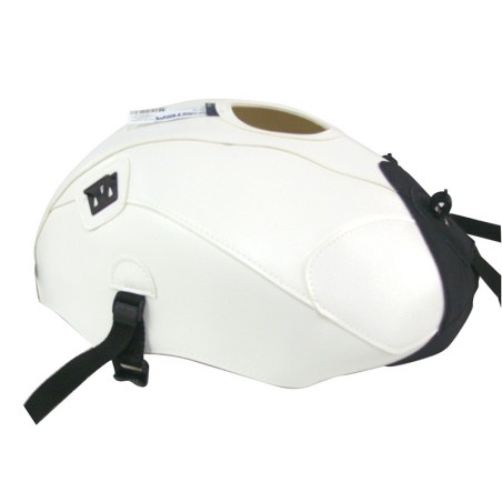 Copriserbatoio Bagster per Triumph Speed Triple 1050 11-15 in similpelle bianco e nero opaco