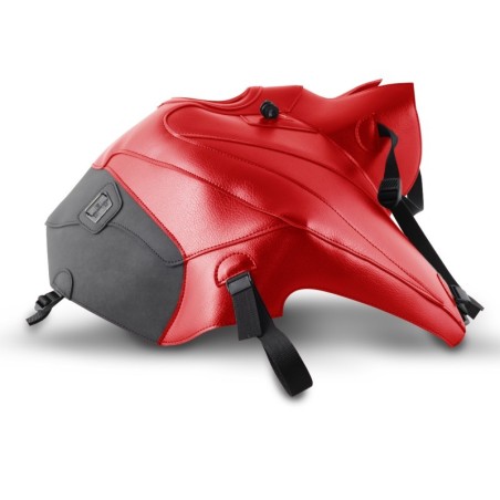 Copriserbatoio Bagster per Moto Guzzi NTX Stelvio in similpelle rosso e nero opaco