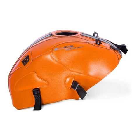 Copriserbatoio Bagster per Honda CB 500F dal 2016 in similpelle arancio e grigio acciaio