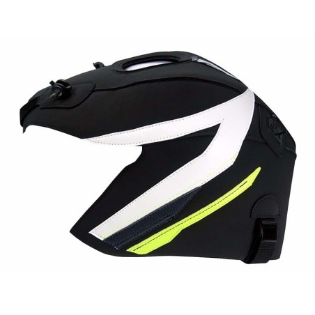 Copriserbatoio Bagster per Honda CB 500F 13-15 in similpelle nero opaco, bianco e giallo