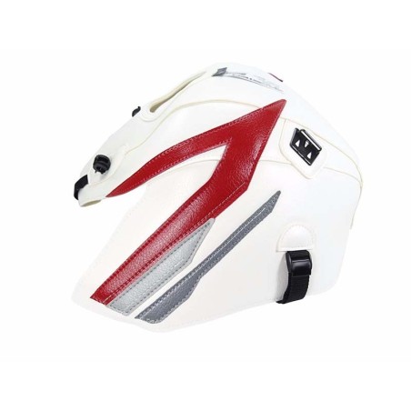 Copriserbatoio Bagster per Honda CB 500F 13-15 in similpelle bianco, rosso e grigio