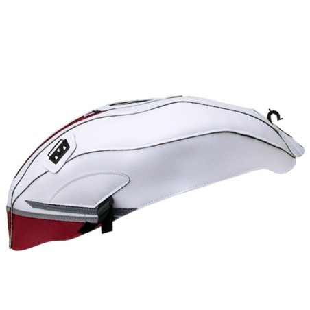 Copriserbatoio Bagster per Yamaha YZF R6 08-16 in similpelle bianco e rosso