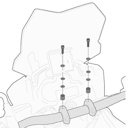 Kit viteria Givi per Smart Bar S900A su Suzuki GSX S750 2017