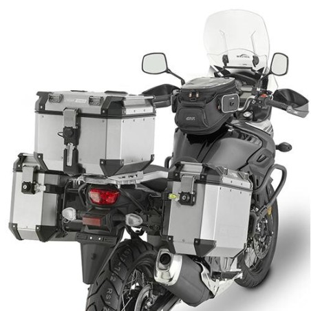 Portavaligie laterale Givi specifico per valigie Monokey Trekker Outback su Suzuki DL650 V-Strom 2017