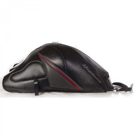 Copriserbatoio Bagster per Suzuki GSX 1300 R Hayabusa in similpelle nero, grigio e rosso