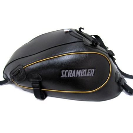 Copriserbatoio Bagster per Ducati Scrambler 800 in similpelle nero e oro