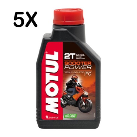 Olio 2T Motul Scooter Power  5x1 Lt