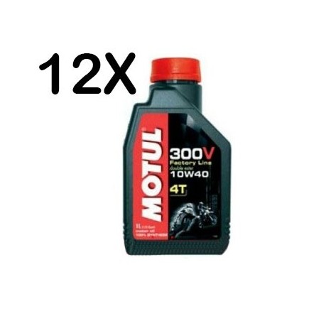 Olio 4T Motul 300V Factory Line 10W40 cartone 12x1