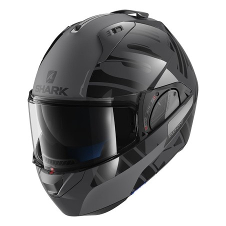 Casco Shark Helmets Evo-One 2 Lithion con mentoniera ribaltabile antracite e nero