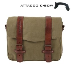 Zaino da moto Bagster District in cotone canvas e pelle