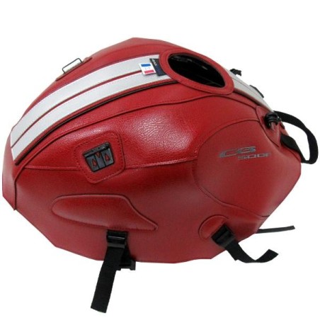 Copriserbatoio Bagster per Honda CB 500F dal 2016 in similpelle rosso e bianco