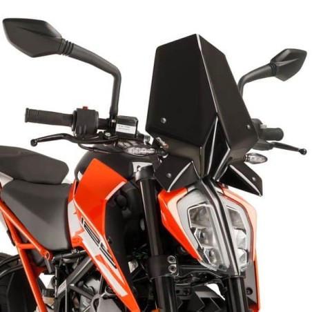 Cupolino Puig Naked nero per KTM Duke 390 dal 2017