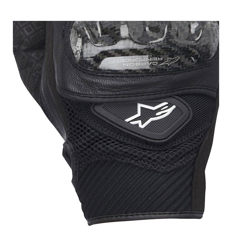 Guanti da moto Alpinestars SMX-2 V2 Air Carbon bianchi e neri