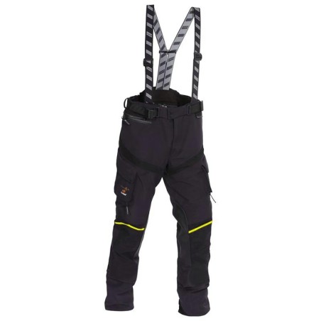 Pantalone da moto Rukka modello Energater nero e giallo fluo