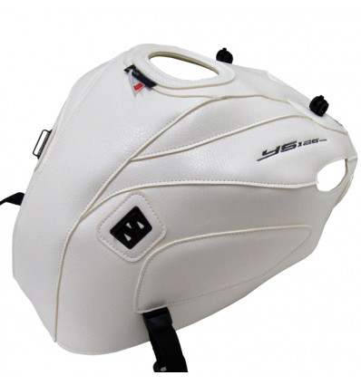 Copriserbatoio Bagster per Yamaha YS125 dal 2017 in similpelle bianco