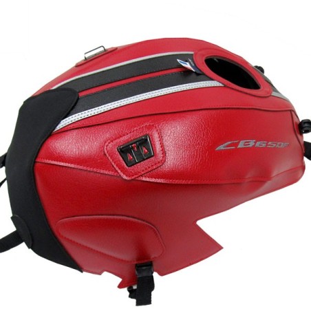 Copriserbatoio Bagster per Honda CB 650F dal 2014 in similpelle rosso e nero