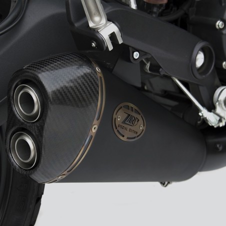 Terminale Slip On Zard basso in acciaio "Dark" per Ducati Scrambler 800 15-17