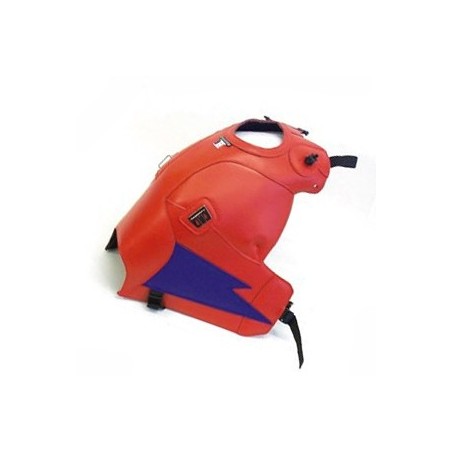 Copriserbatoio Bagster per Kawasaki KLE 500 in similpelle rosso e viola scuro