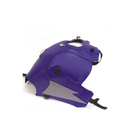 Copriserbatoio Bagster per Kawasaki KLE 500 in similpelle viola scuro e acciaio