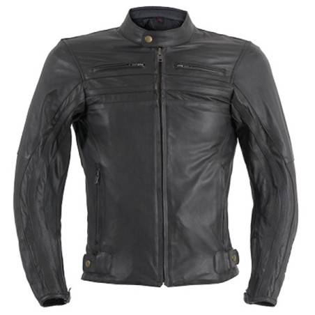 Giacca da moto in pelle Prexport Shadow nera