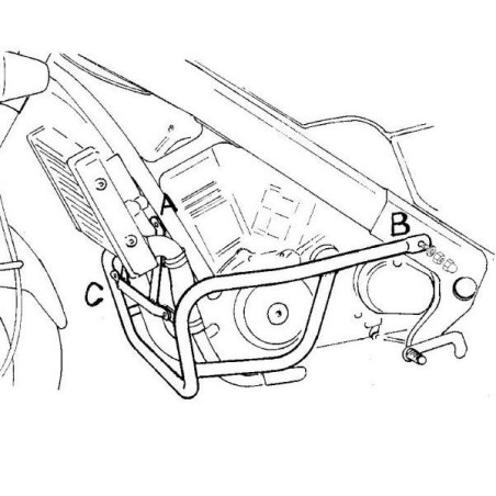 Paramotore nero Hepco & Becker per Honda NTV 650 88-98