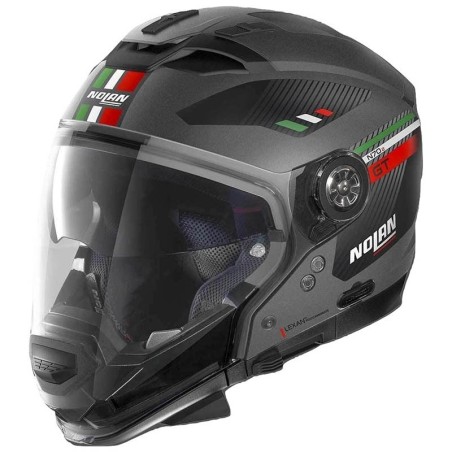 Casco Nolan N70.2 GT Bellavista N-COM grigio e tricolore