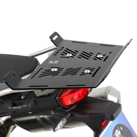 Estensione in alluminio Hepco & Becker per portapacchi su BMW F750 GS con supporto OEM