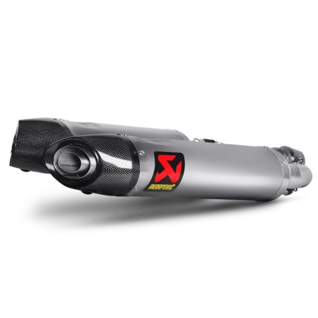 Coppia di marmitte  Akrapovic Slip On Titanio omologate per Aprilia Shiver 750/GT 10-16