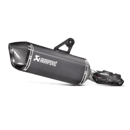 Marmitta Akrapovic Slip On Acciaio Inox nero omologata per BMW R1200GS/Adventure 17-18