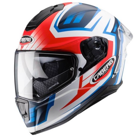 Casco Caberg Drift Evo Gama doppia visiera nero, bianco, rosso e blu