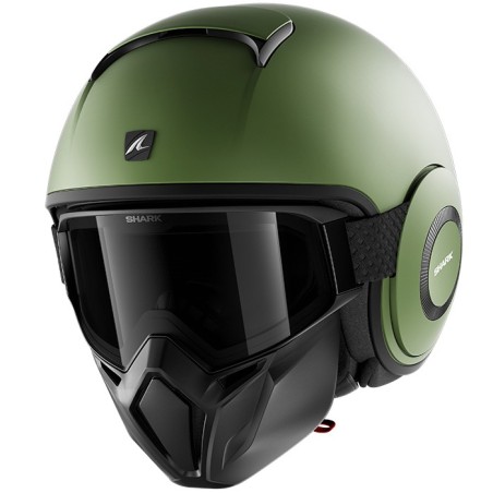 Casco Shark Street-Drak monocolore verde opaco